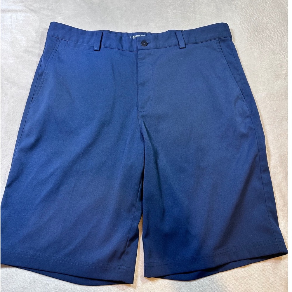 Nike Golf Tour Performance Dri-FIT Shorts Mens 34 Navy Blue Flat Front Athletic